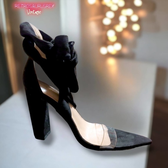 Public Desire Jordy High Block Heel Wrap Tie Heels, 7 - Picture 12 of 12